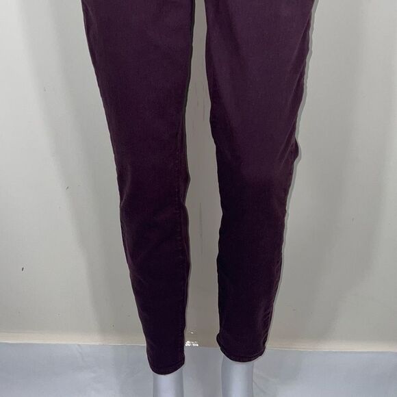 Paige Hoxton Ankle Jeans in Burgundy - Picture 3 of 16